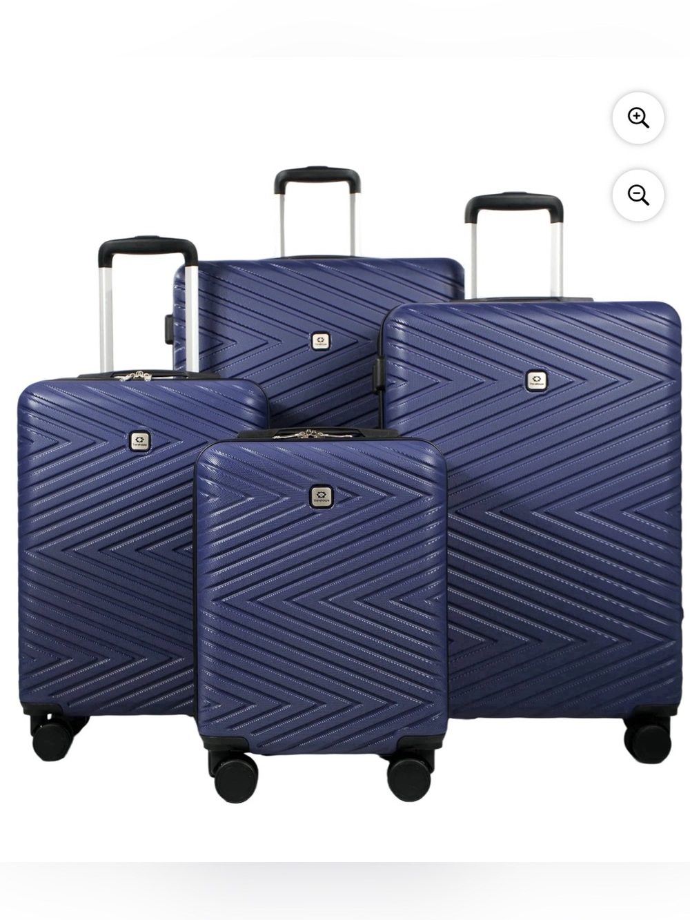 4-Piece Navy Hard Shell Luggage Set